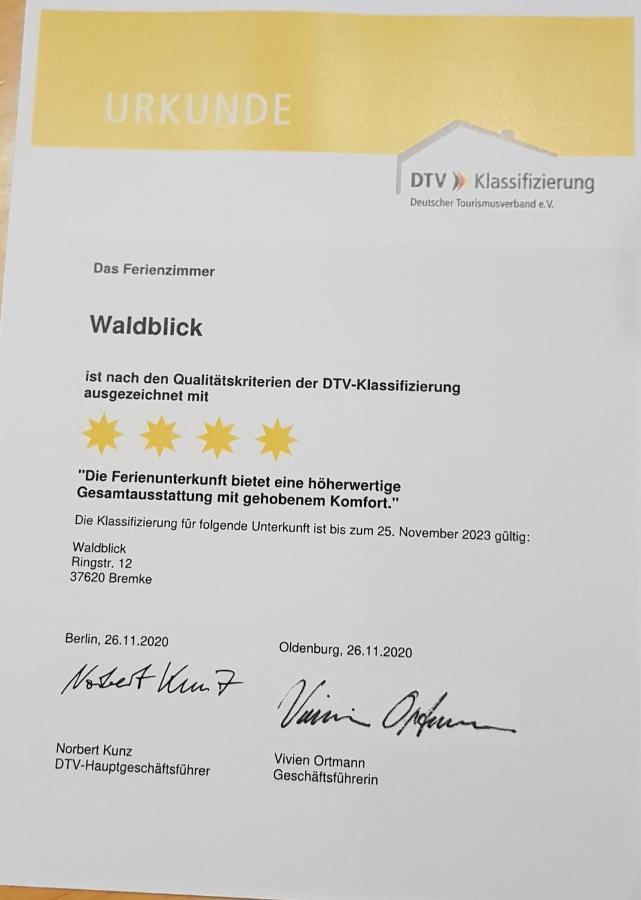 Waldblick Lägenhet Bremke  Exteriör bild